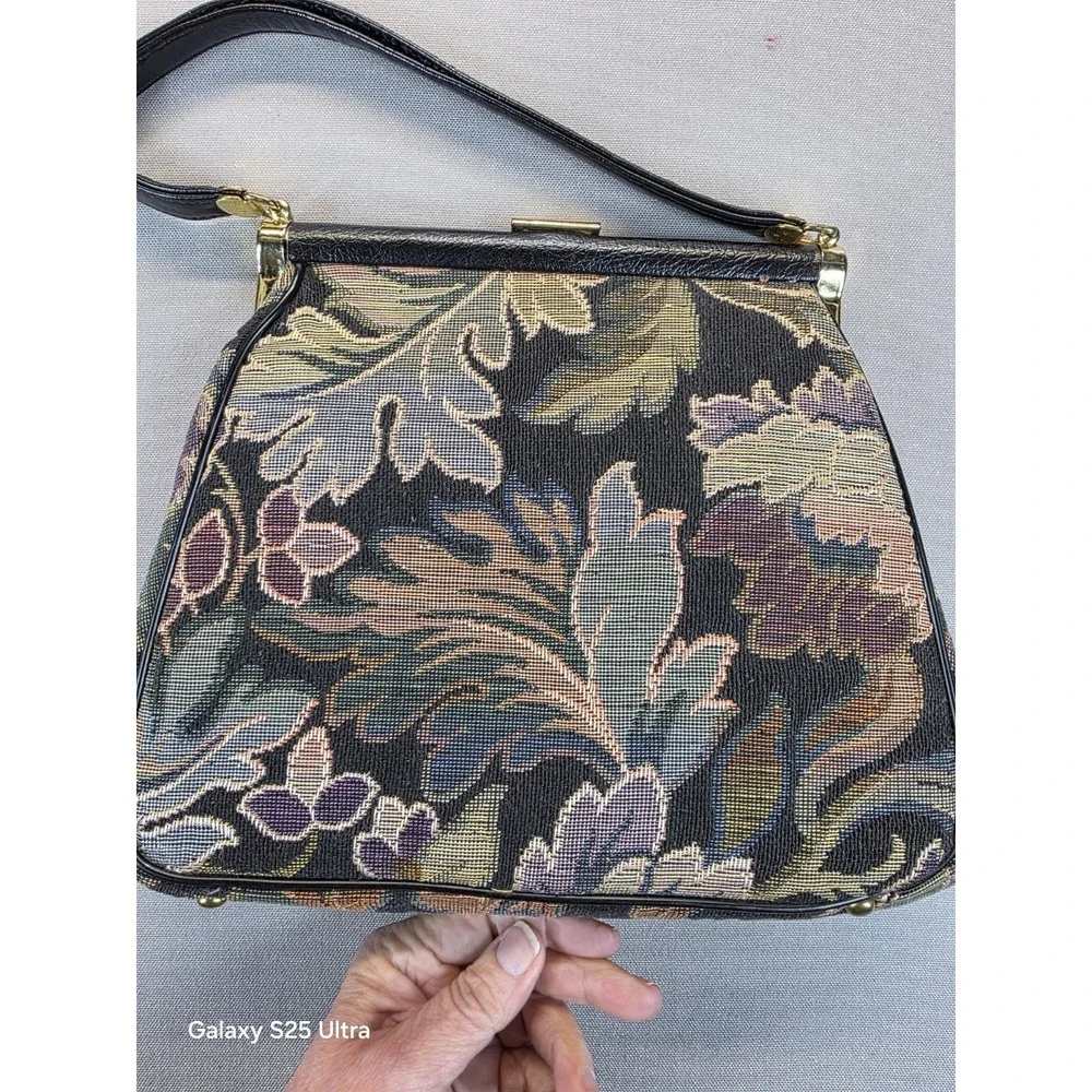 JR‎ Miami USA Vintage 1960s Tapestry Purse Victorian Aesthetic Floral Handbag